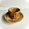 Communion cup and plate Small beige with cross design