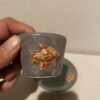 Small handmade communion cup and plate with fish design