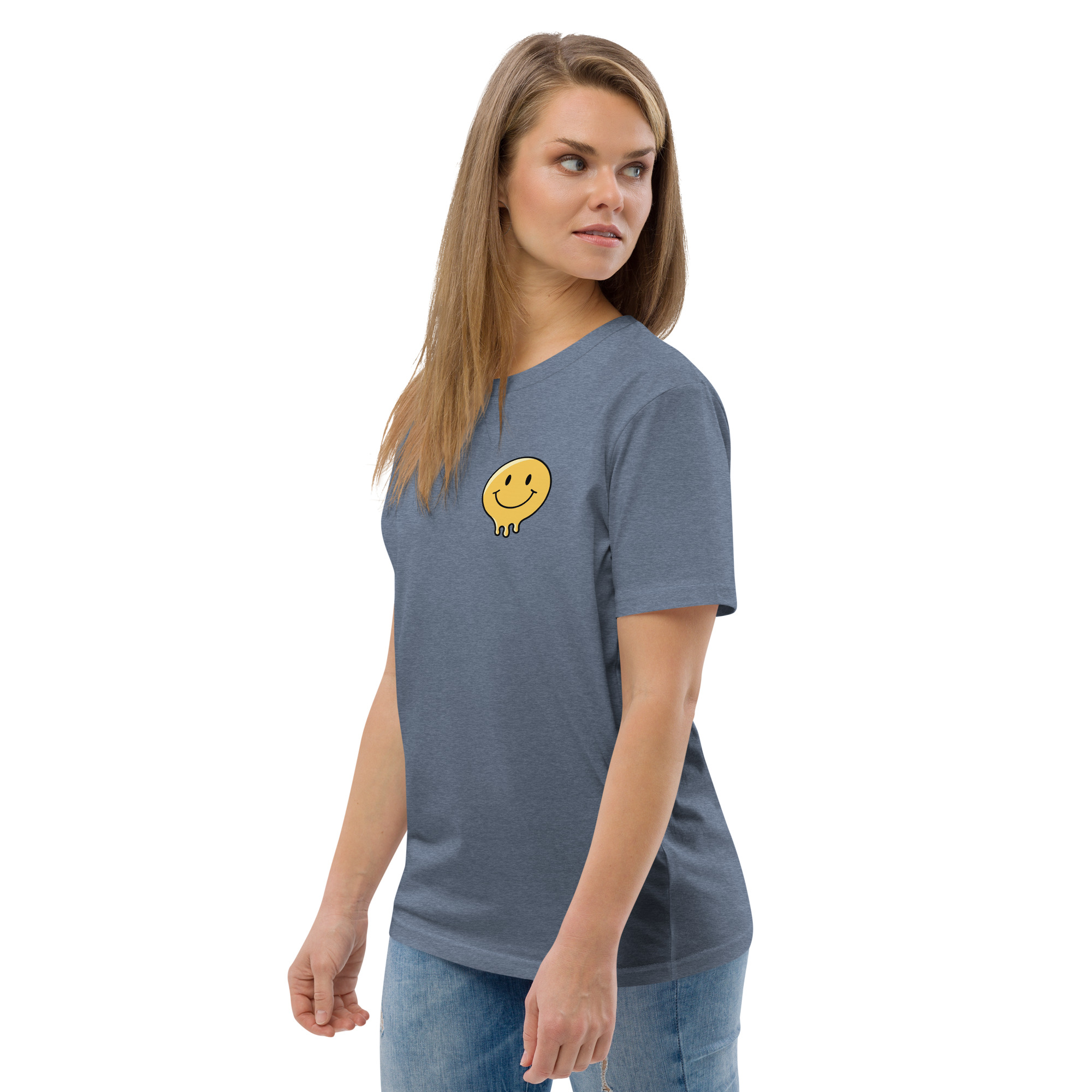 Smile God Loves You Unisex Organic Cotton T-shirt - Image 35