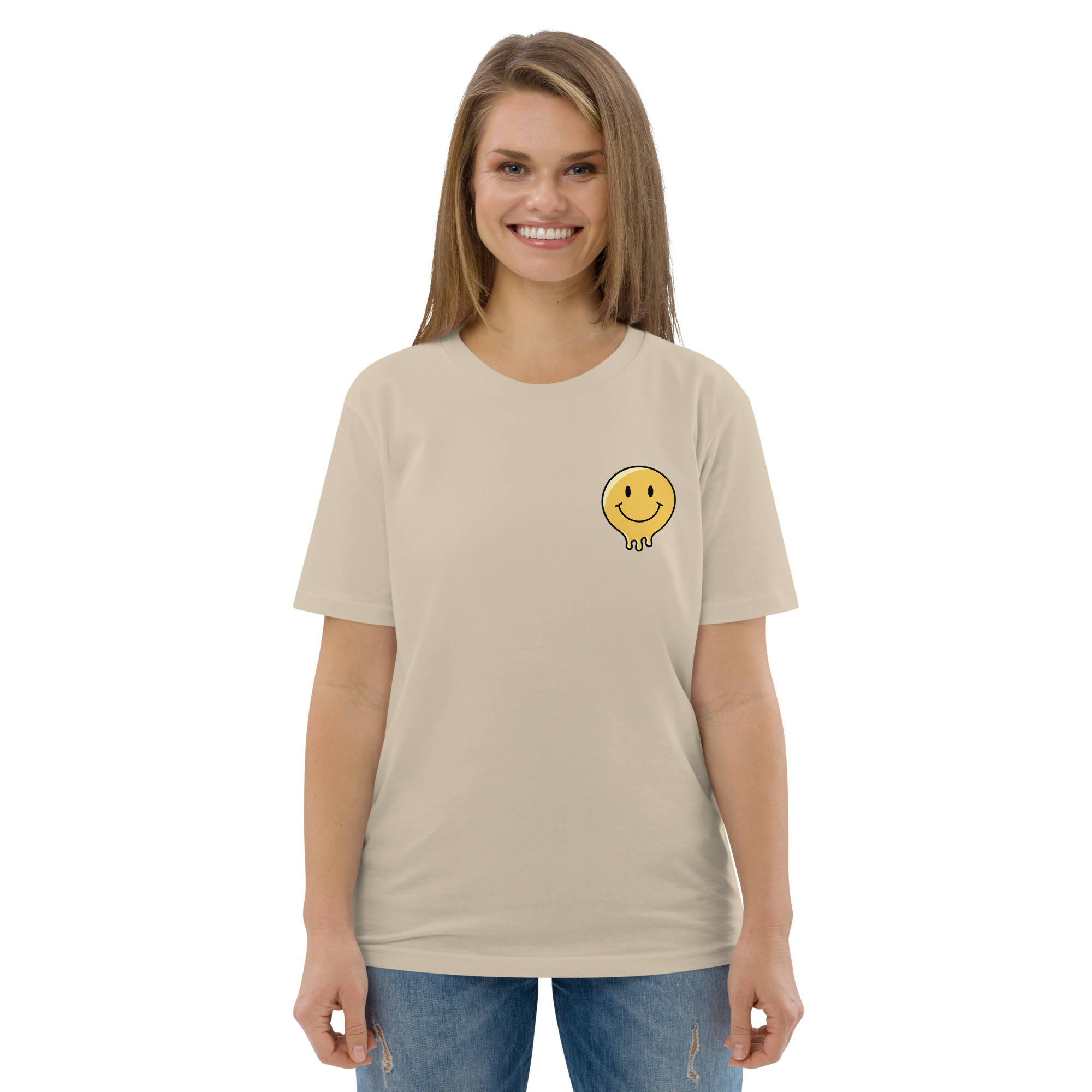 Smile God Loves You Unisex Organic Cotton T-shirt - Image 47