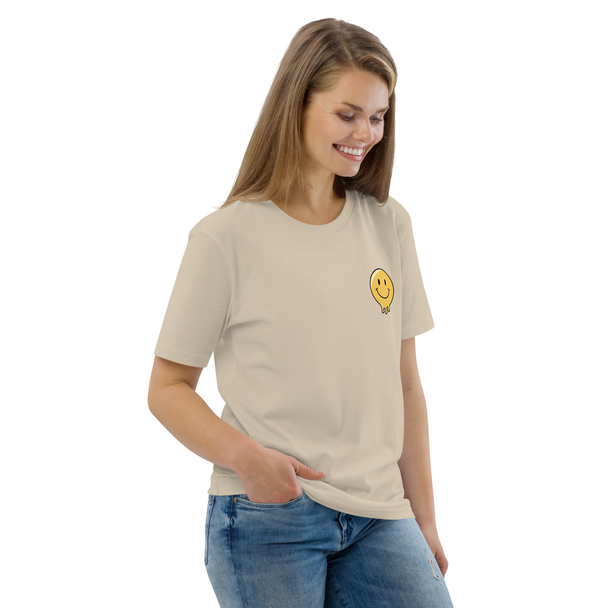 Smile God Loves You Unisex Organic Cotton T-shirt - Image 52