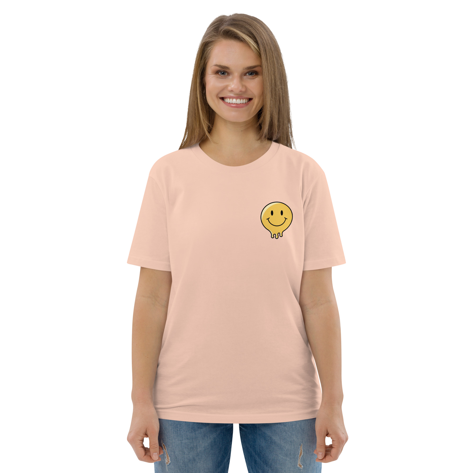 Smile God Loves You Unisex Organic Cotton T-shirt - Image 55