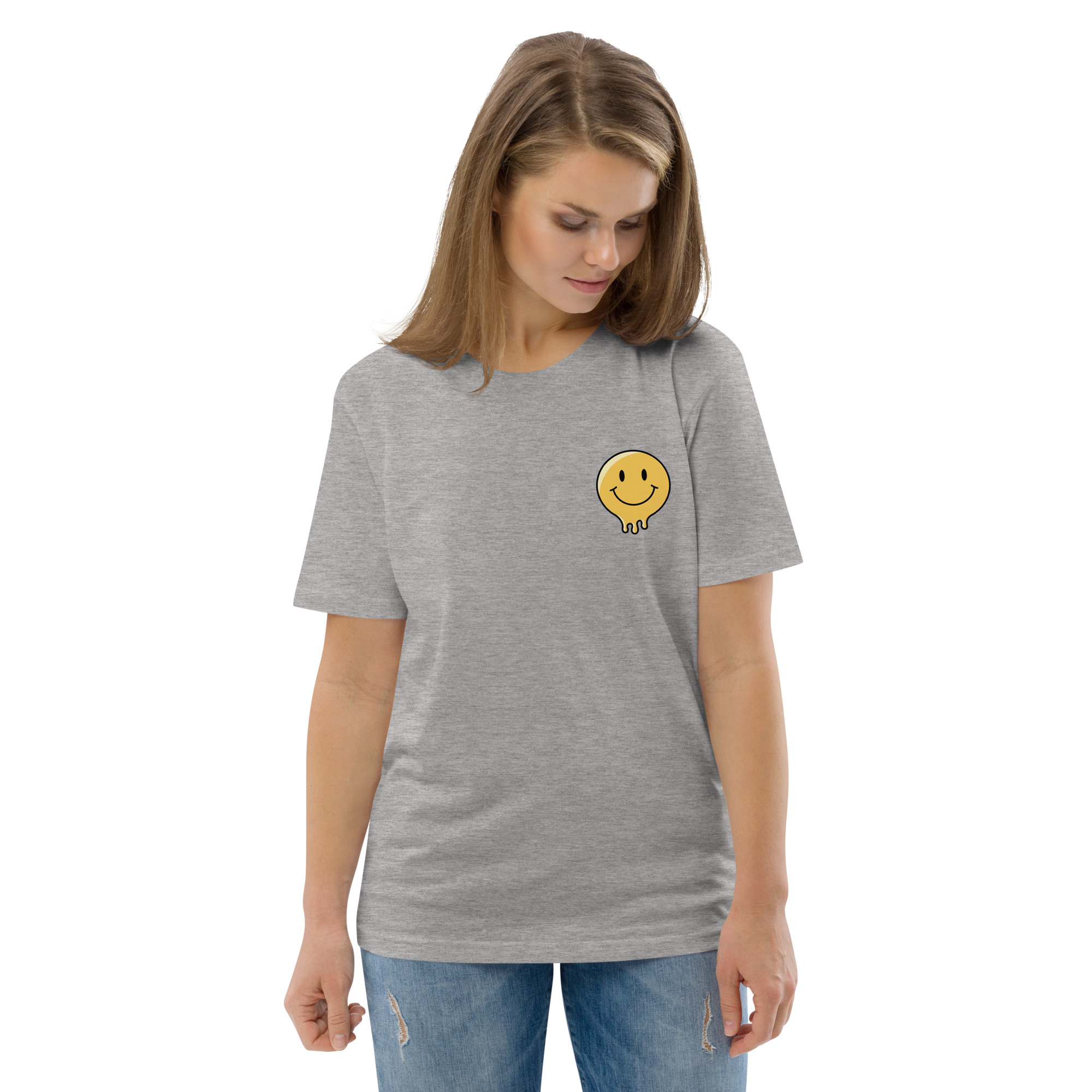 Smile God Loves You Unisex Organic Cotton T-shirt - Image 40