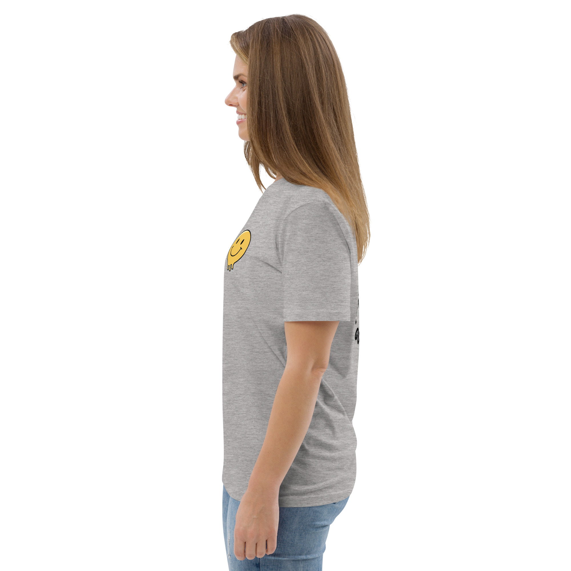 Smile God Loves You Unisex Organic Cotton T-shirt - Image 46