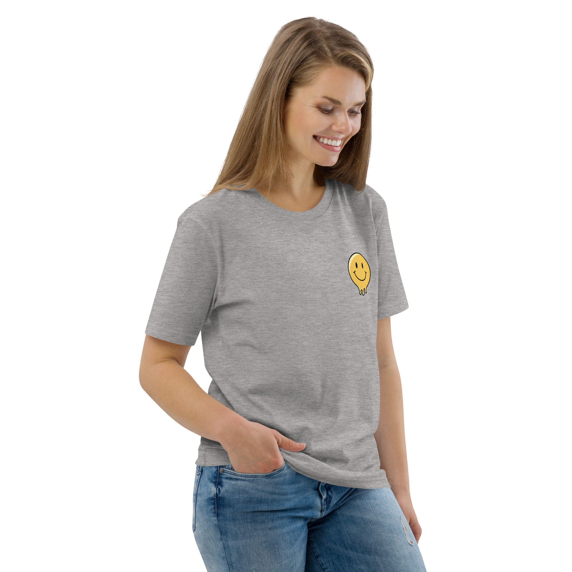 Smile God Loves You Unisex Organic Cotton T-shirt - Image 44