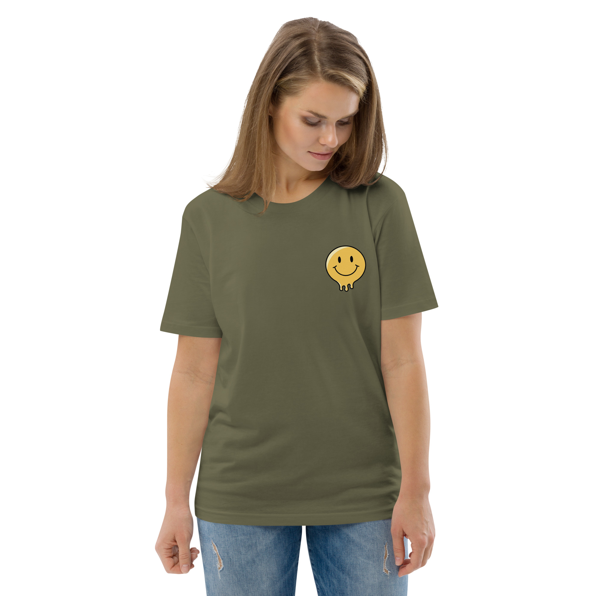 Smile God Loves You Unisex Organic Cotton T-shirt - Image 24