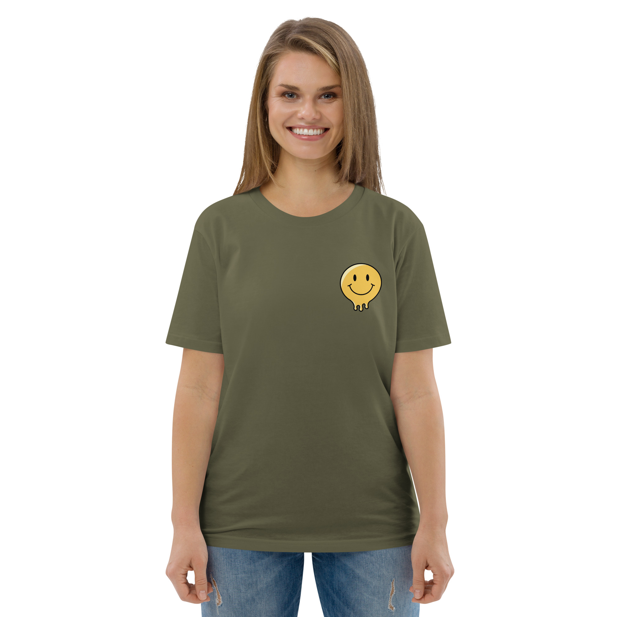 Smile God Loves You Unisex Organic Cotton T-shirt - Image 23
