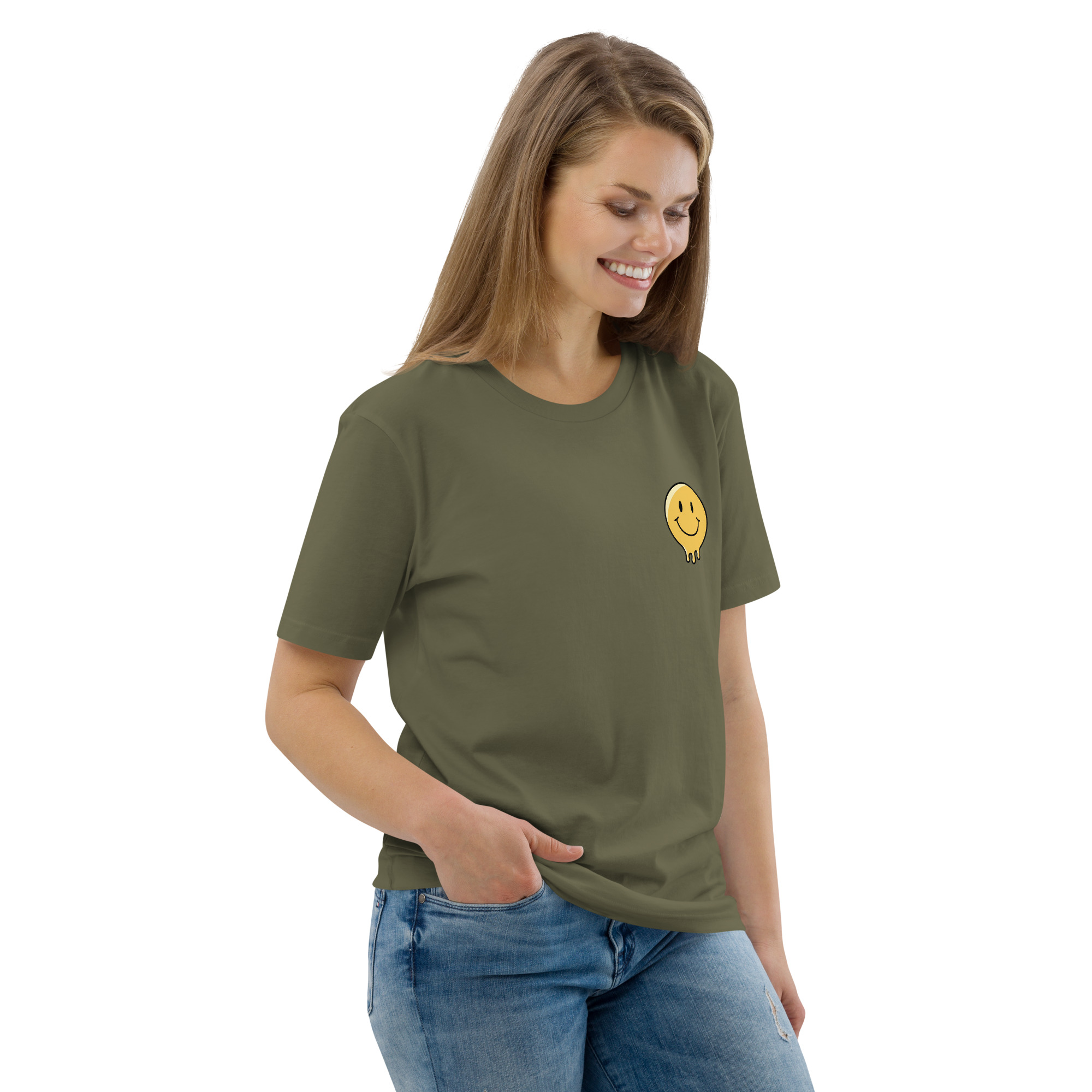 Smile God Loves You Unisex Organic Cotton T-shirt - Image 28