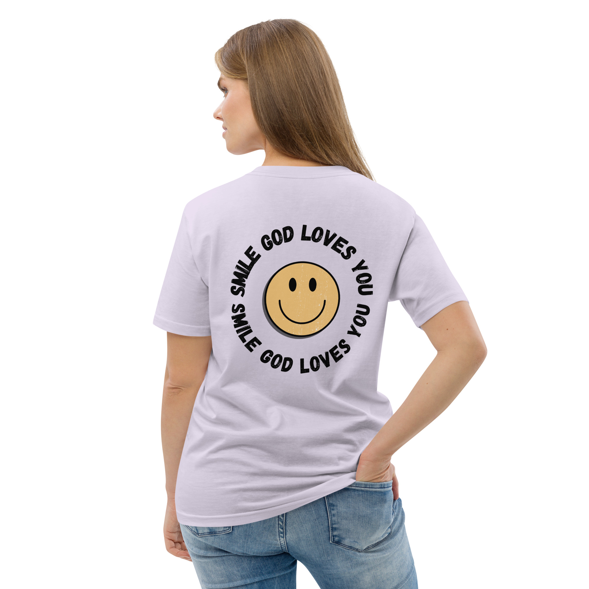 Smile God Loves You Unisex Organic Cotton T-shirt