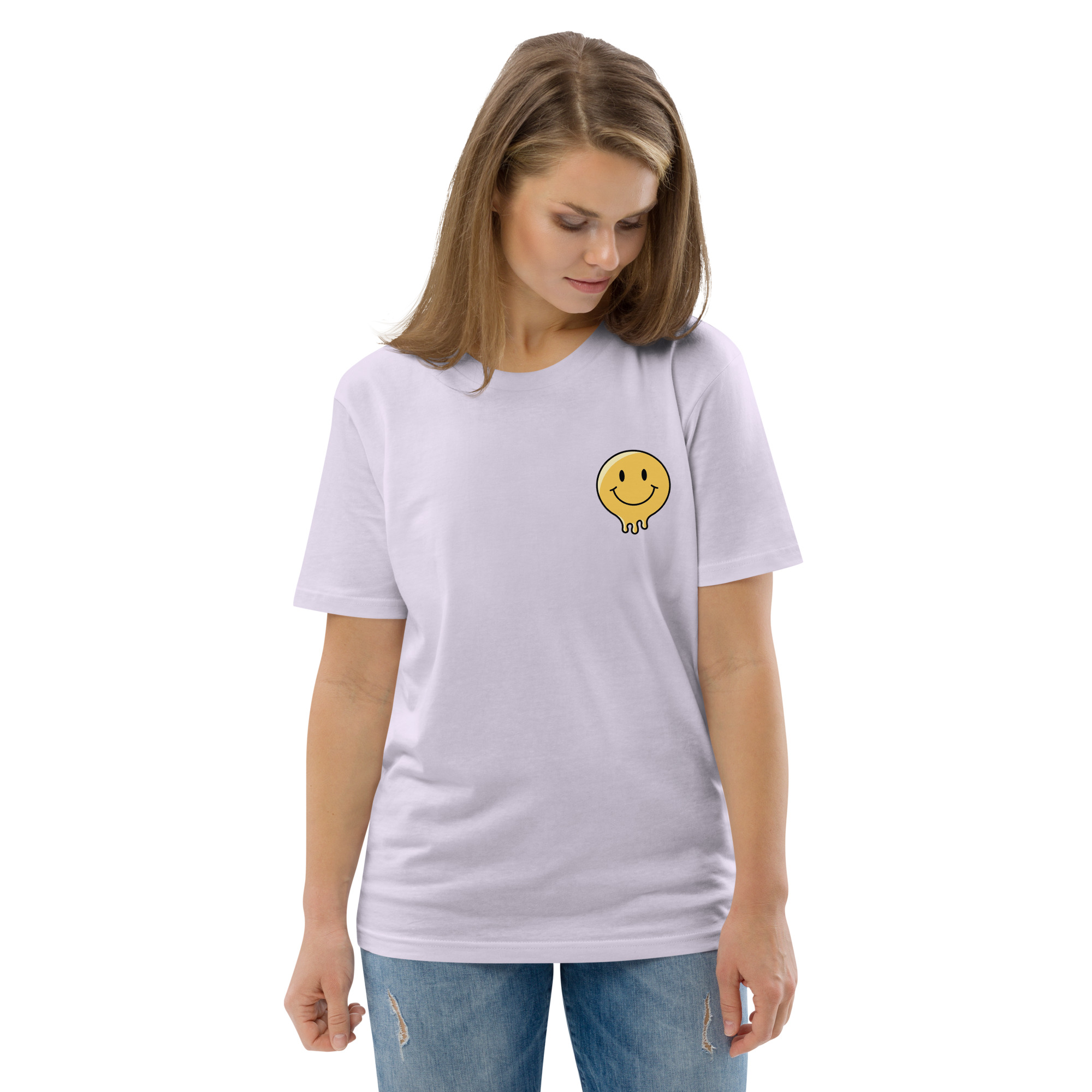Smile God Loves You Unisex Organic Cotton T-shirt - Image 72