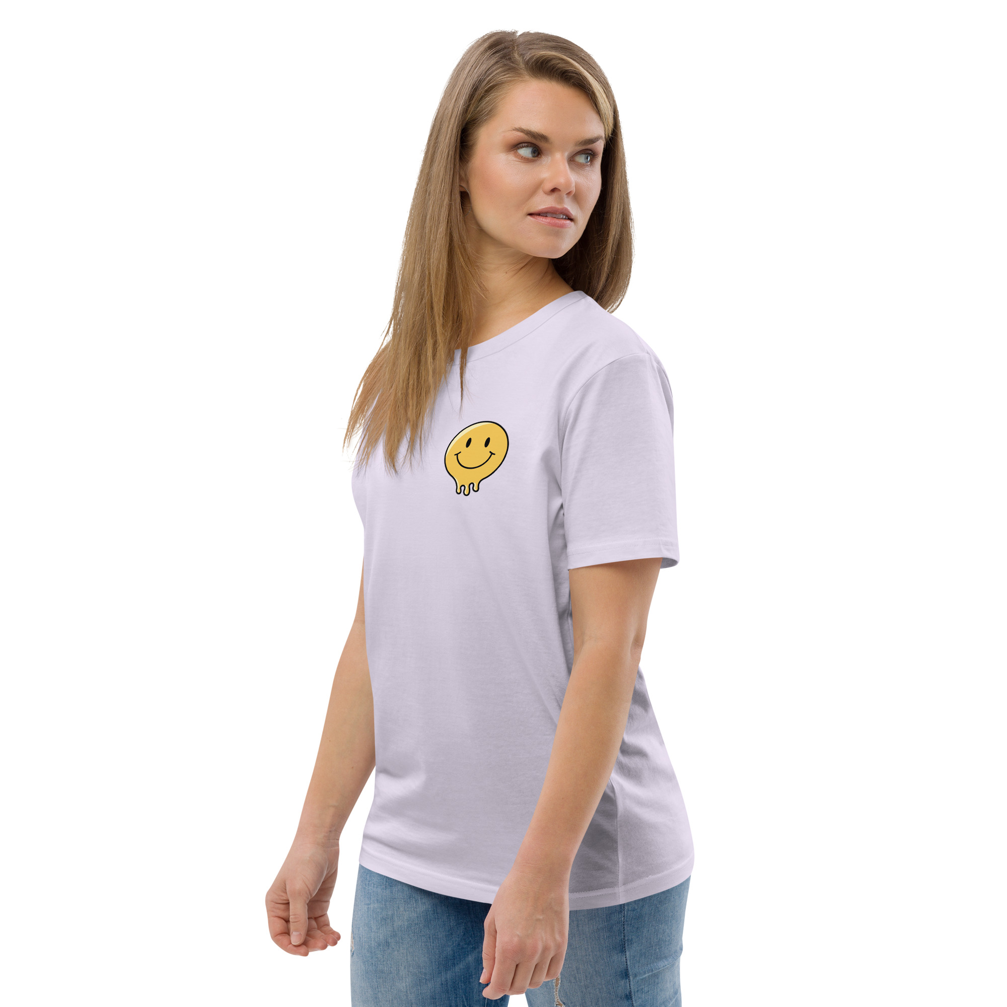 Smile God Loves You Unisex Organic Cotton T-shirt - Image 75