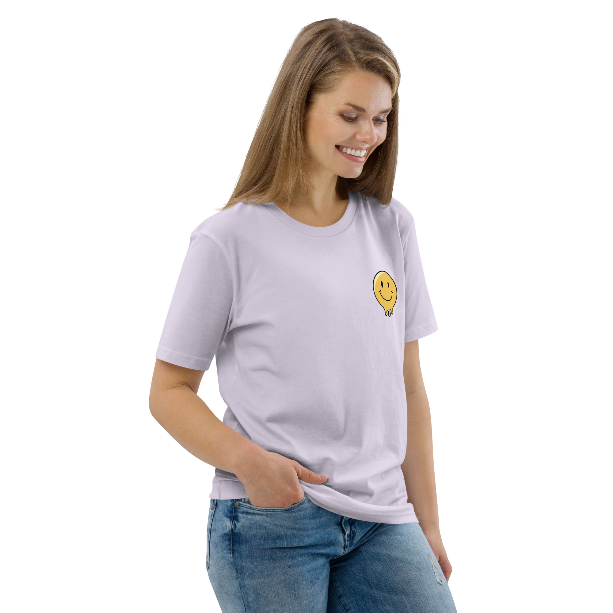 Smile God Loves You Unisex Organic Cotton T-shirt - Image 2