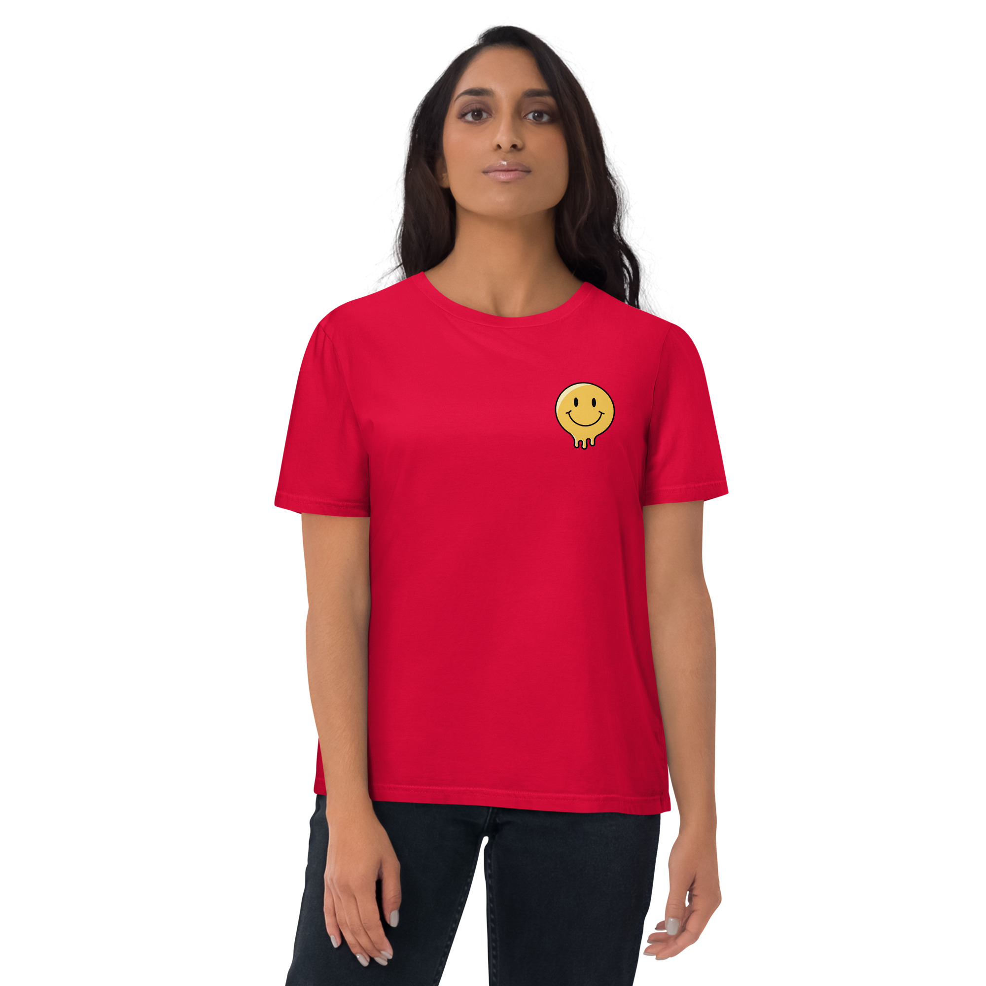 Smile God Loves You Unisex Organic Cotton T-shirt - Image 3