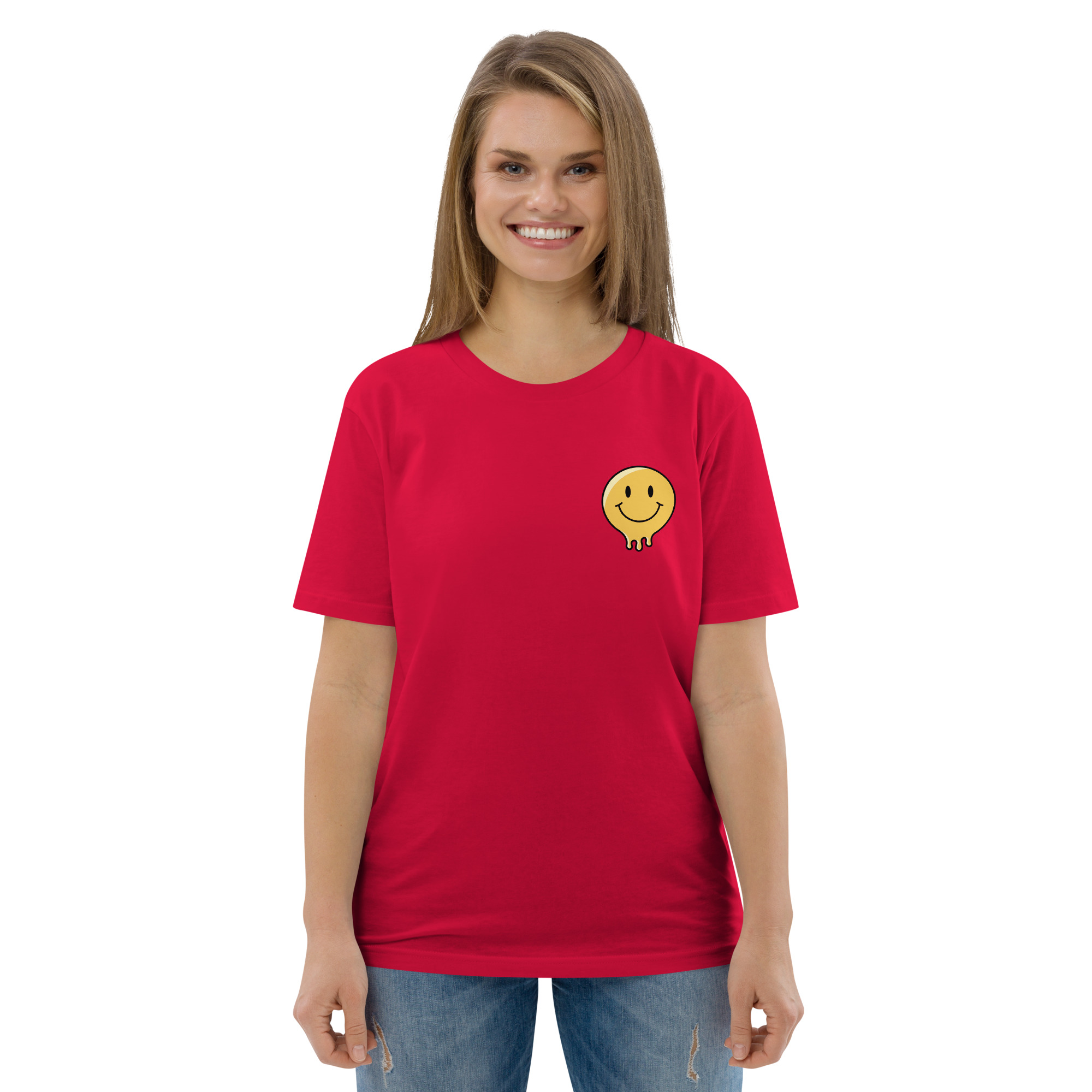 Smile God Loves You Unisex Organic Cotton T-shirt - Image 7