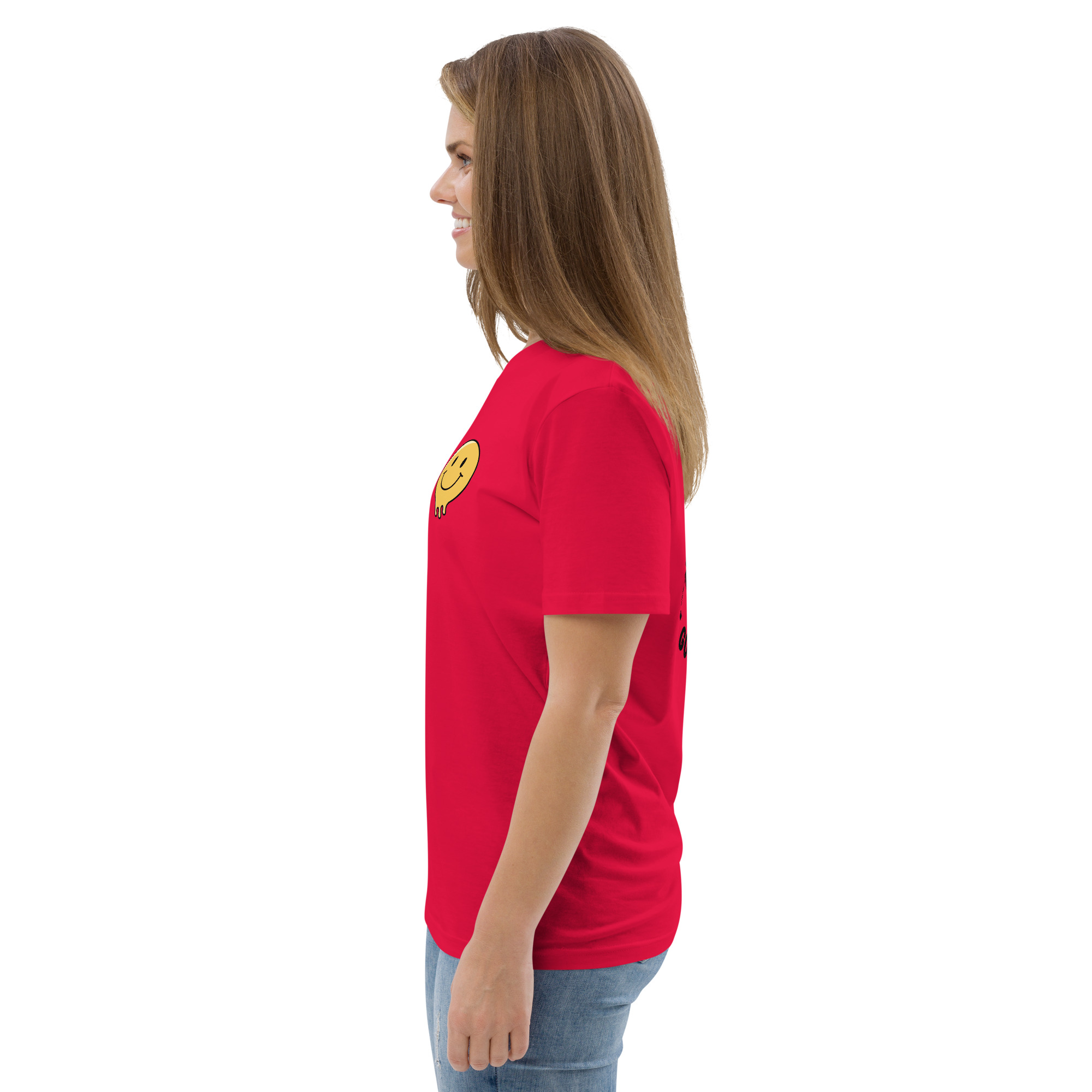 Smile God Loves You Unisex Organic Cotton T-shirt - Image 14