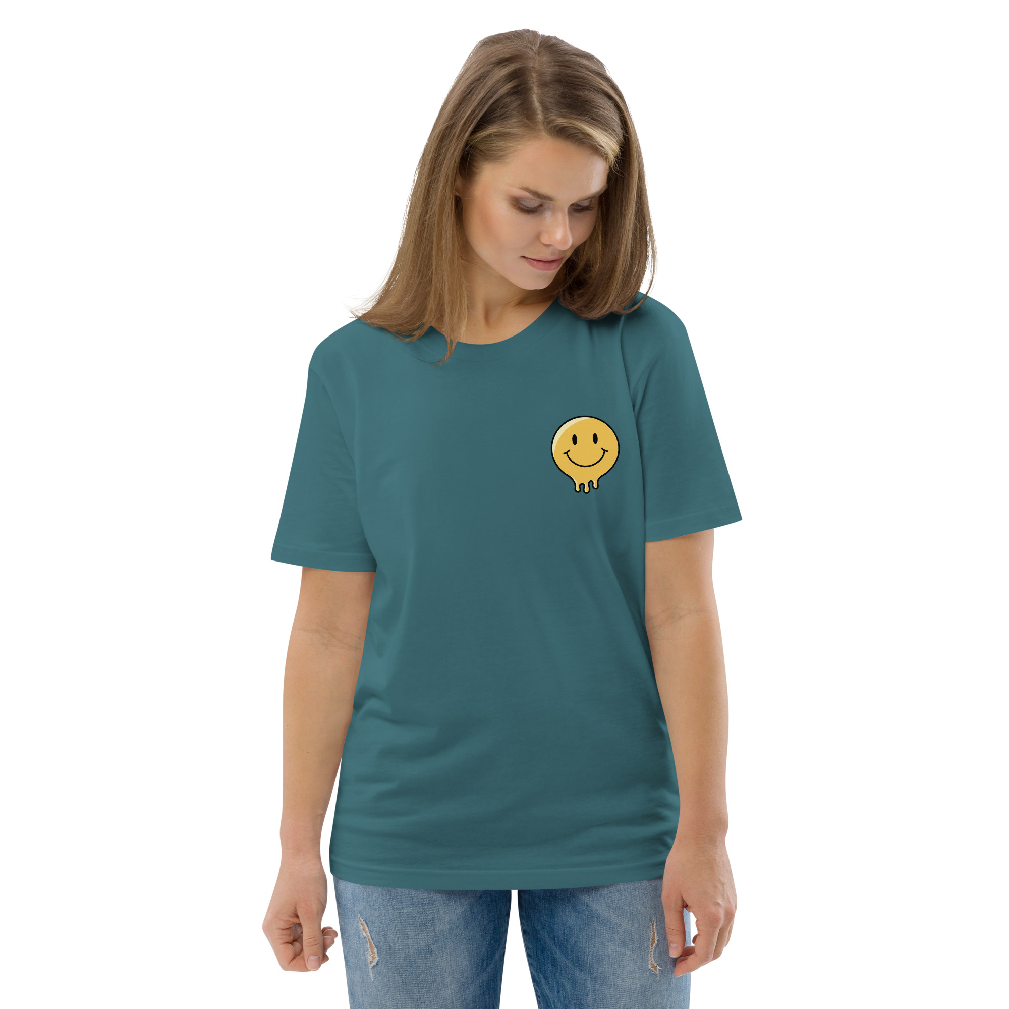 Smile God Loves You Unisex Organic Cotton T-shirt - Image 16