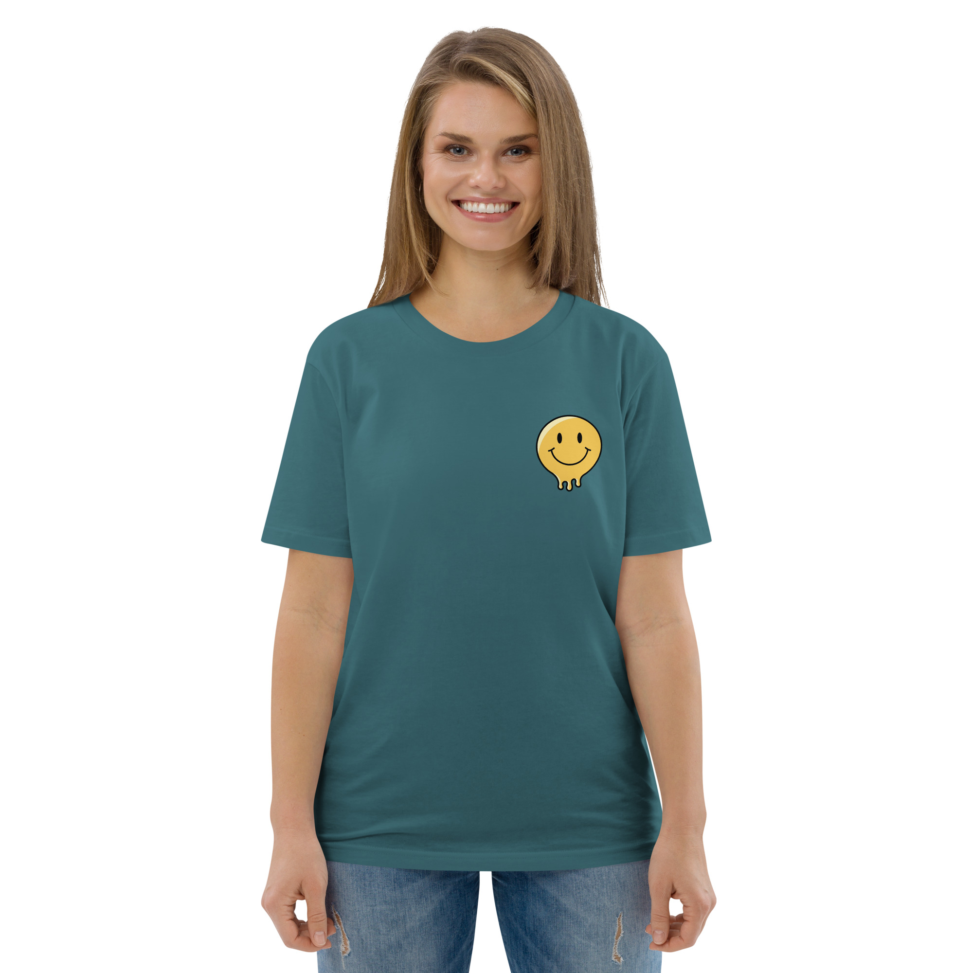 Smile God Loves You Unisex Organic Cotton T-shirt - Image 15