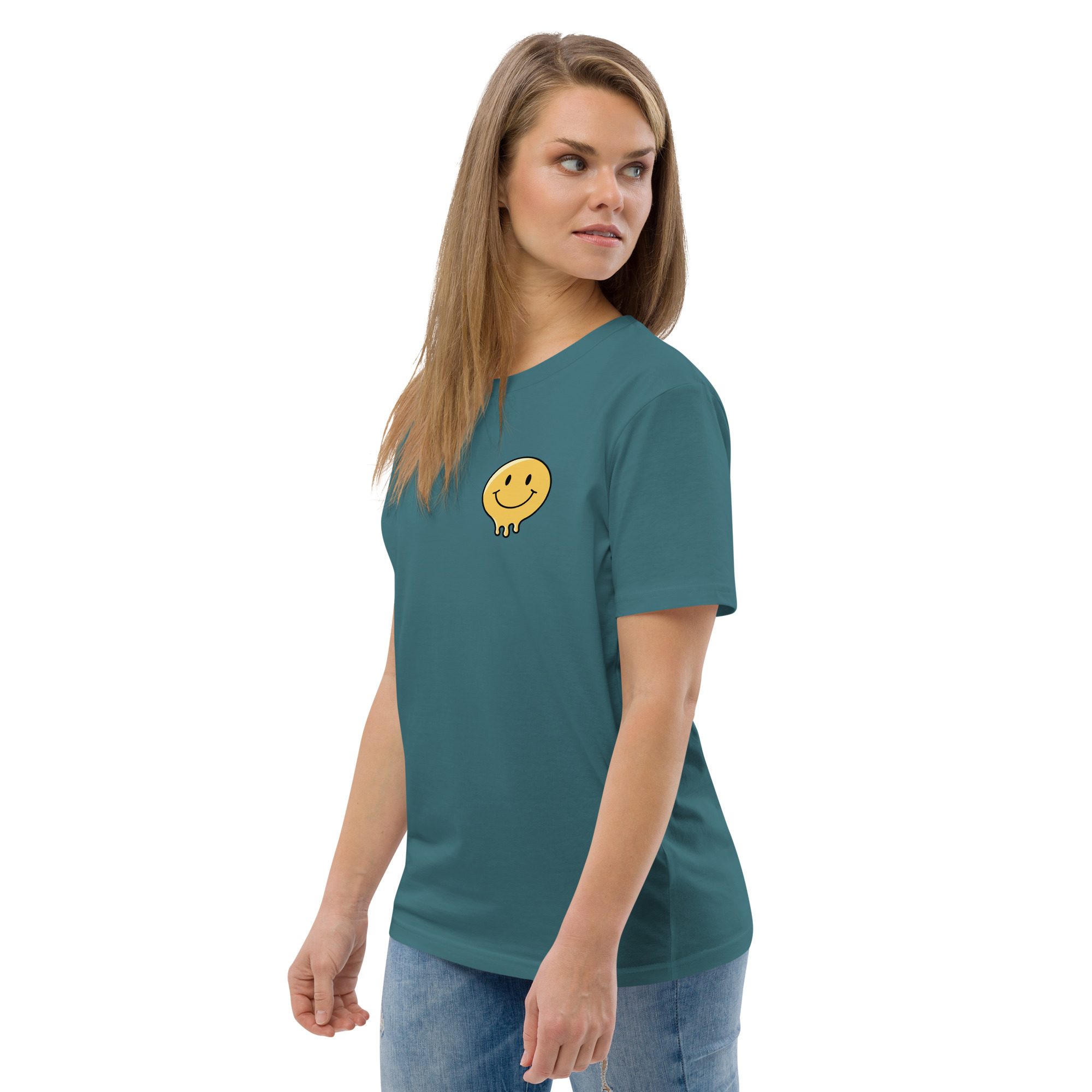 Smile God Loves You Unisex Organic Cotton T-shirt - Image 19