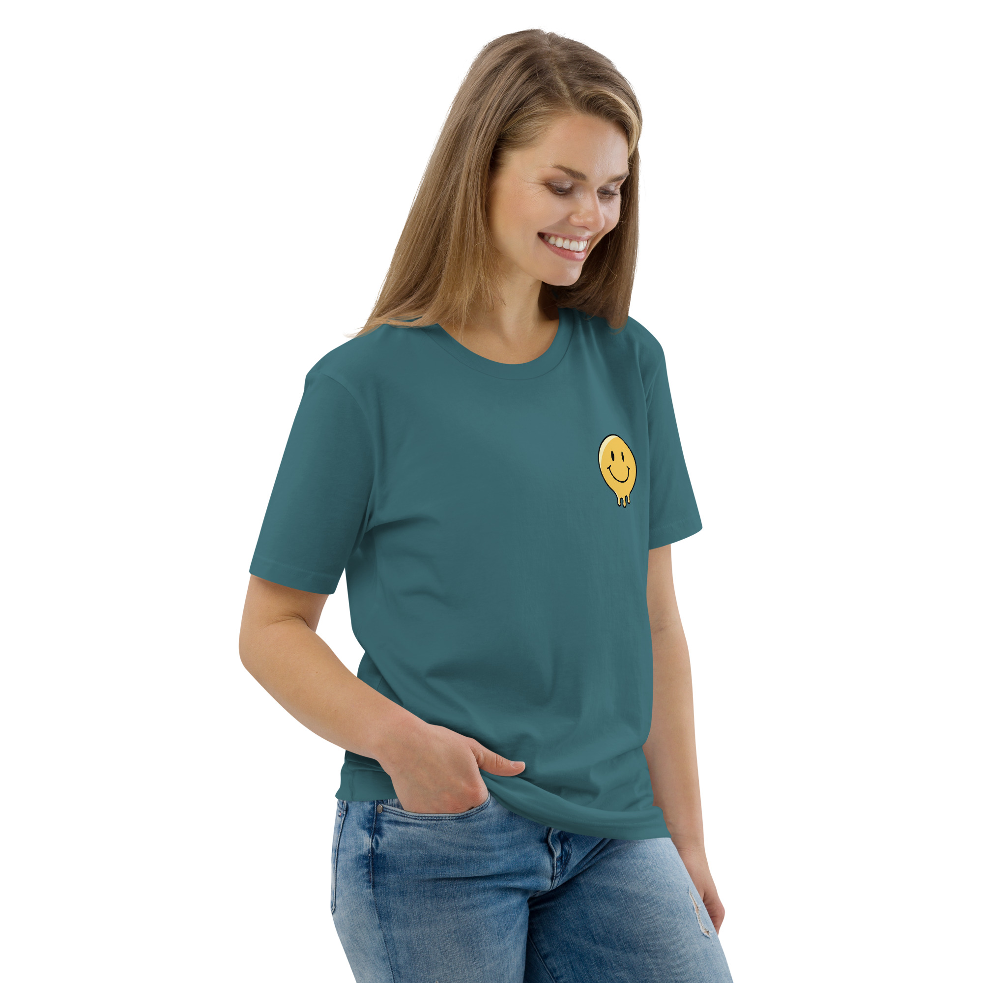 Smile God Loves You Unisex Organic Cotton T-shirt - Image 20