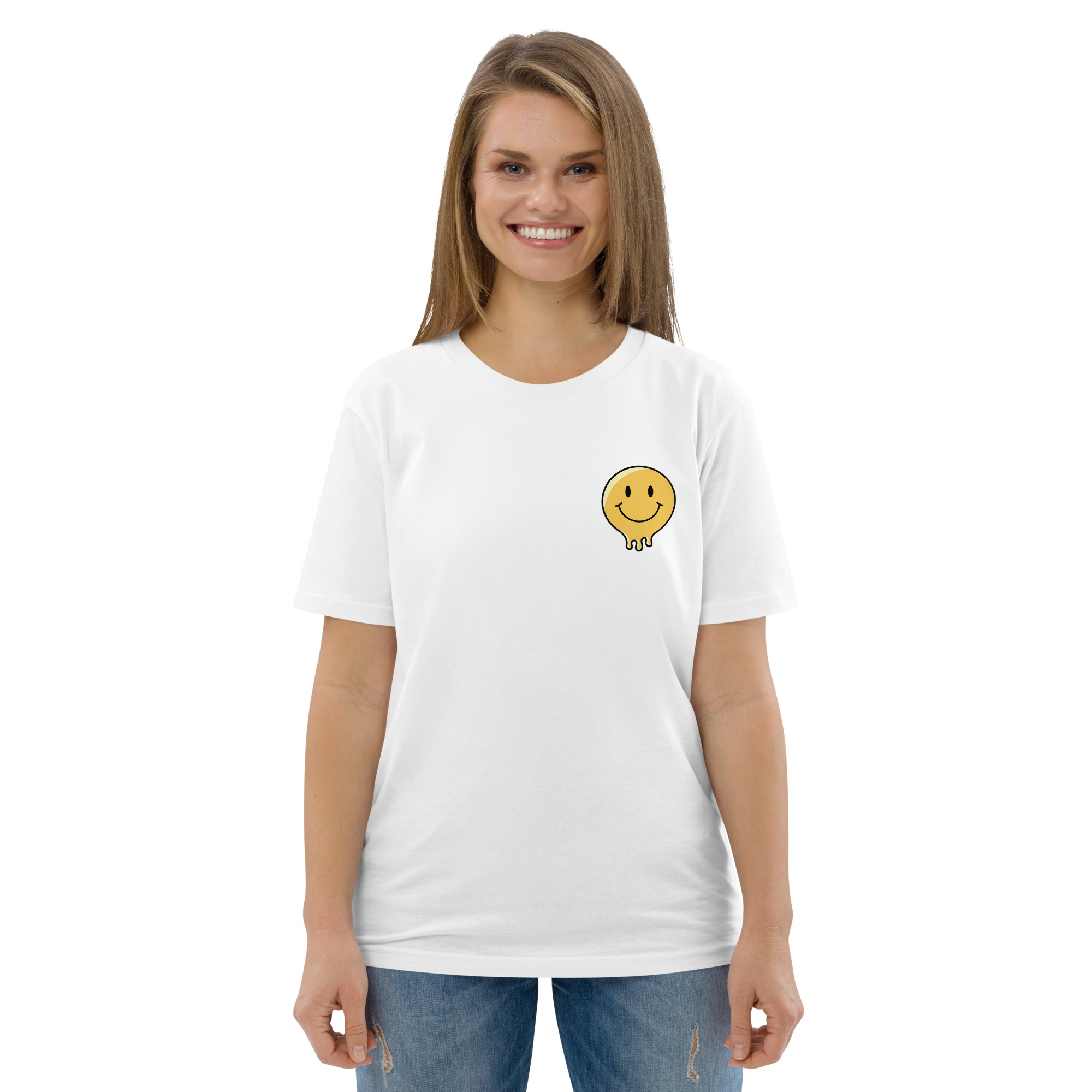 Smile God Loves You Unisex Organic Cotton T-shirt - Image 78