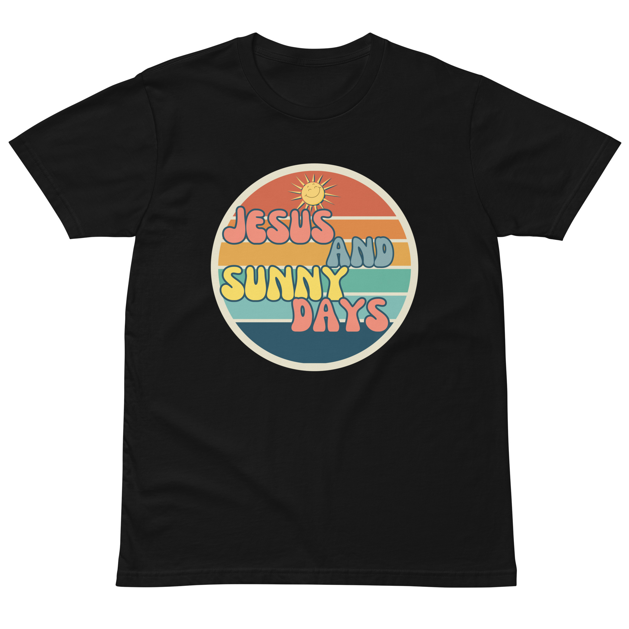 Jesus and Sunny Days Retro Graphic Unisex Tee - Image 3