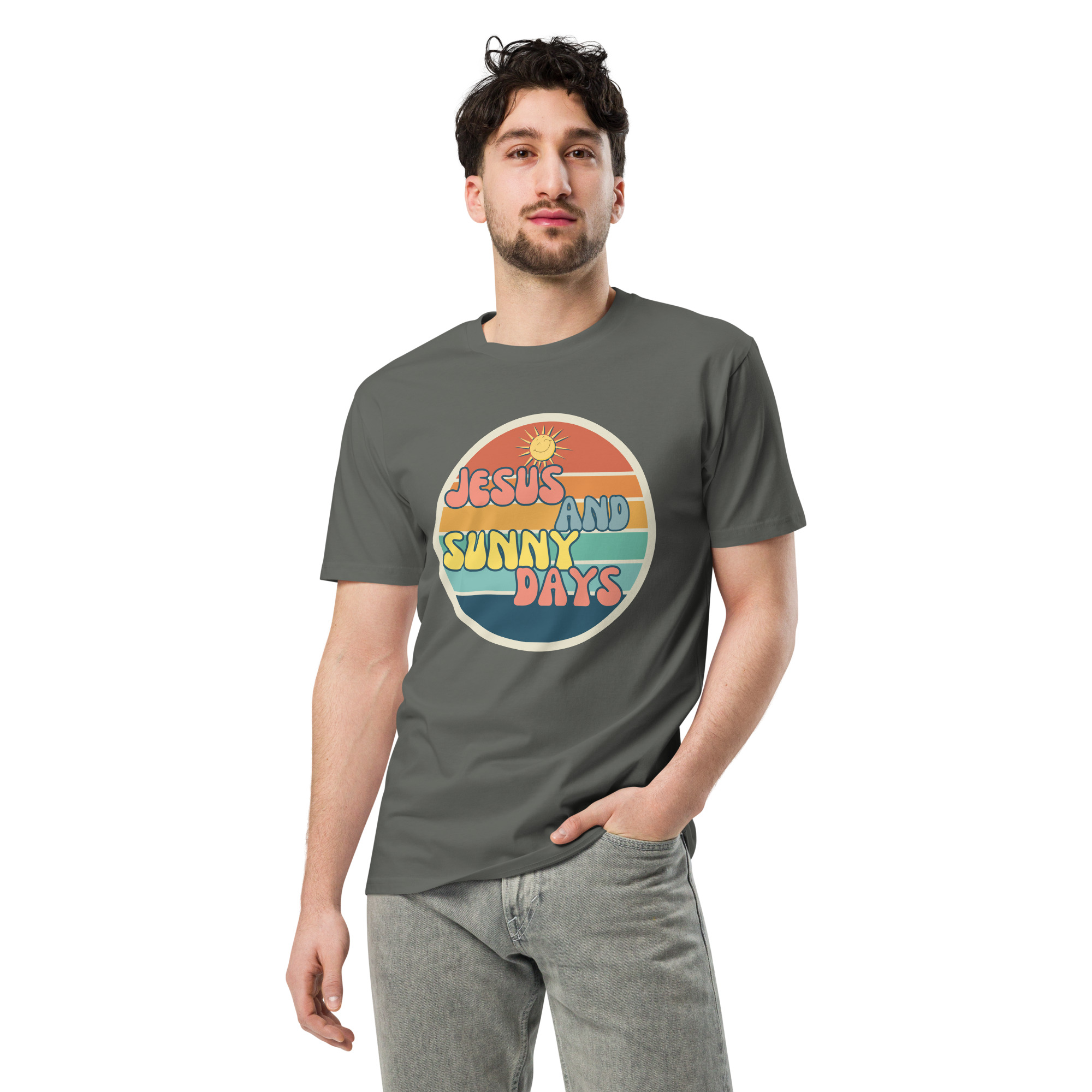 Jesus and Sunny Days Retro Graphic Unisex Tee - Image 13