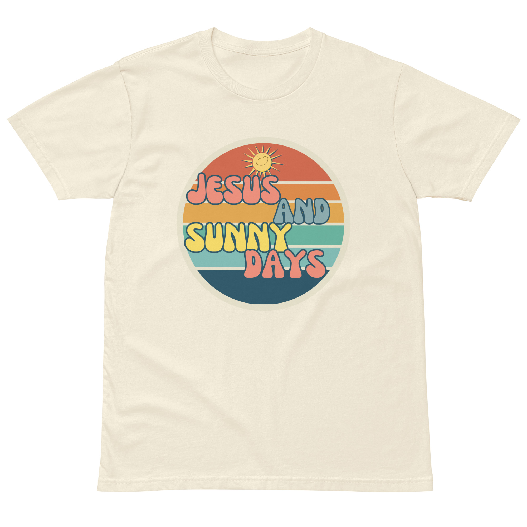 Jesus and Sunny Days Retro Graphic Unisex Tee - Image 10