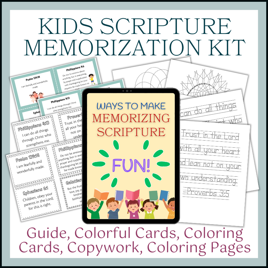 kids scripture memory kit mockup