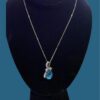 Blue Women Rhinestone Heart Necklace