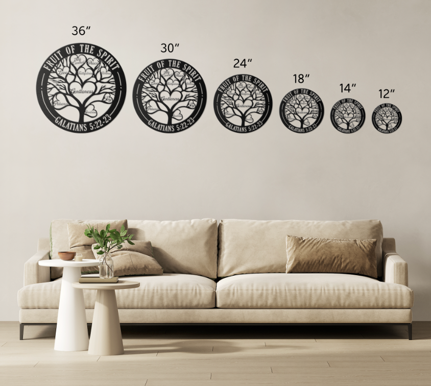 Fruit of The Spirit Galatians 5:22-23 - Metal Art/Sign, Religious Wall Home Decor, Christian Metal Sign, Bible Verse Metal Sign, Tree of Life - Image 7