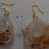 Gold and clear resin hoops