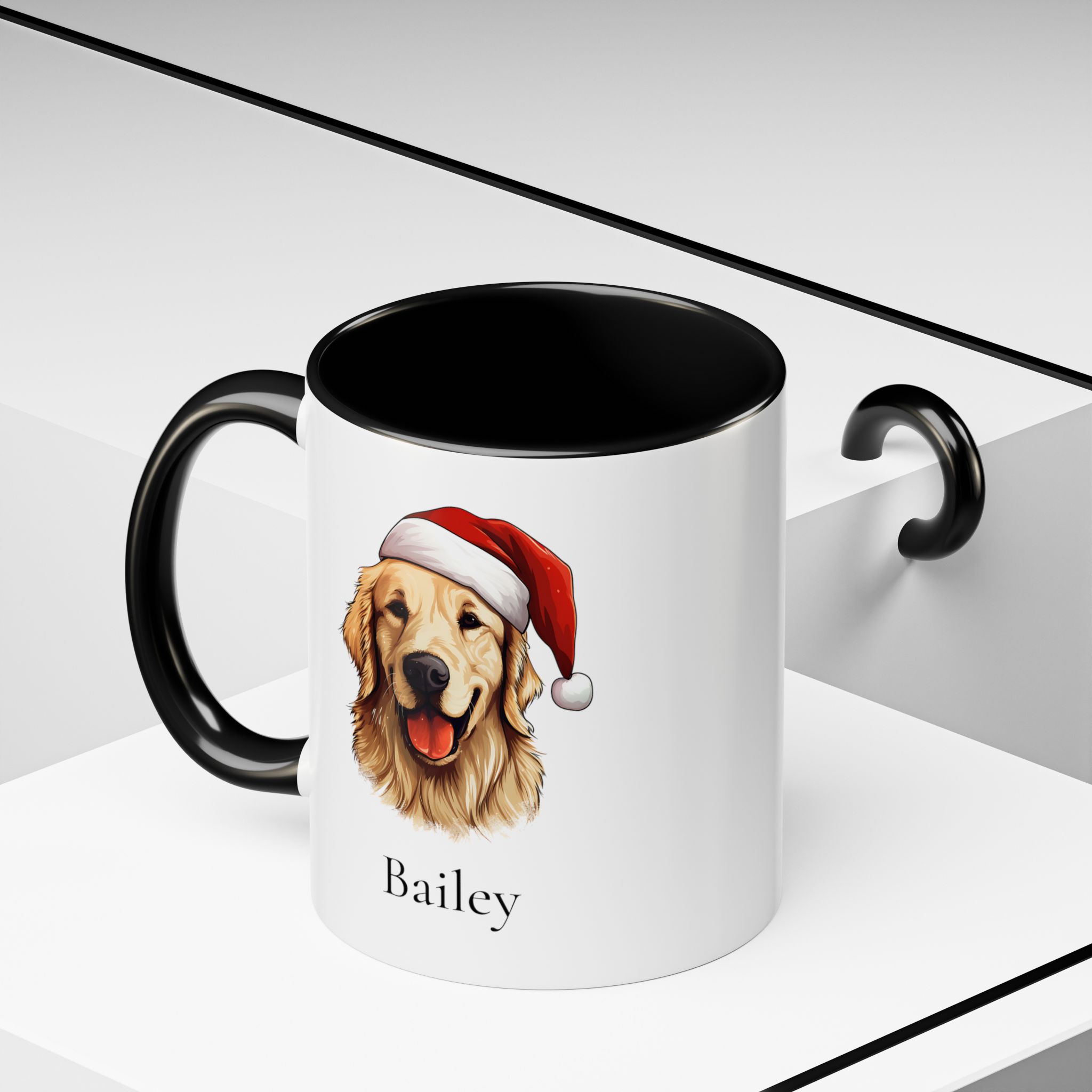 Christmas Golden Retriever Dog Coffee Mug Personalized with Your Pet's Name - Image 5