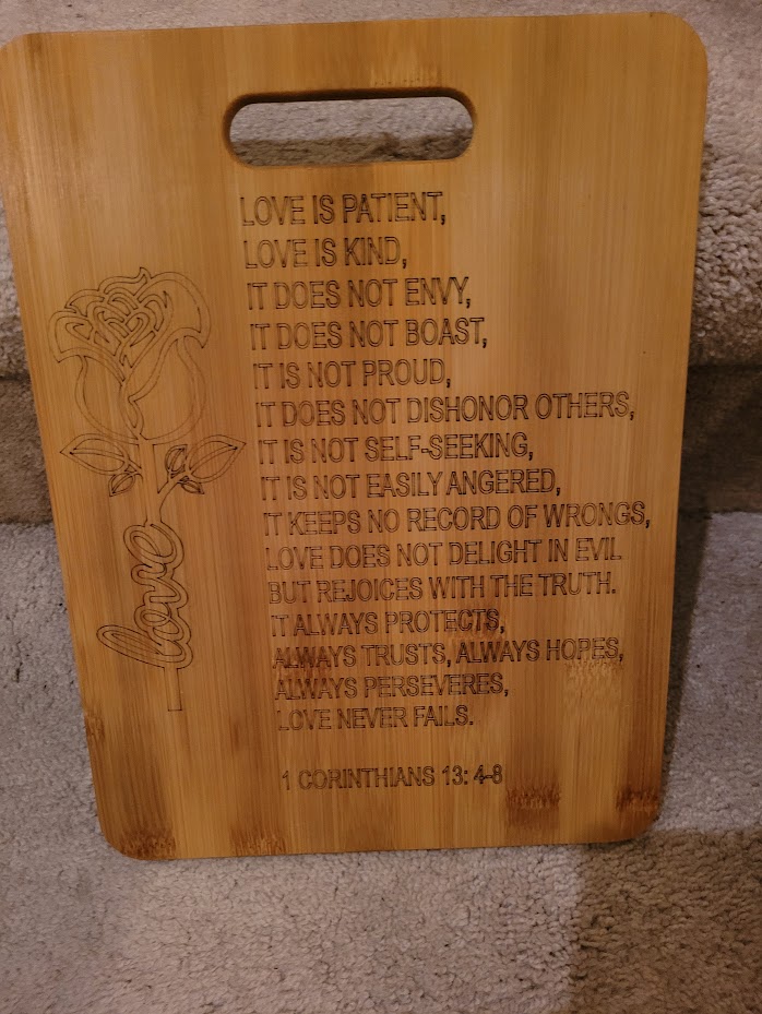 Engraved Bamboo Cutting Board