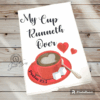 My Cup Runneth Over- Psalm Scripture Waffle Design Kitchen Towel