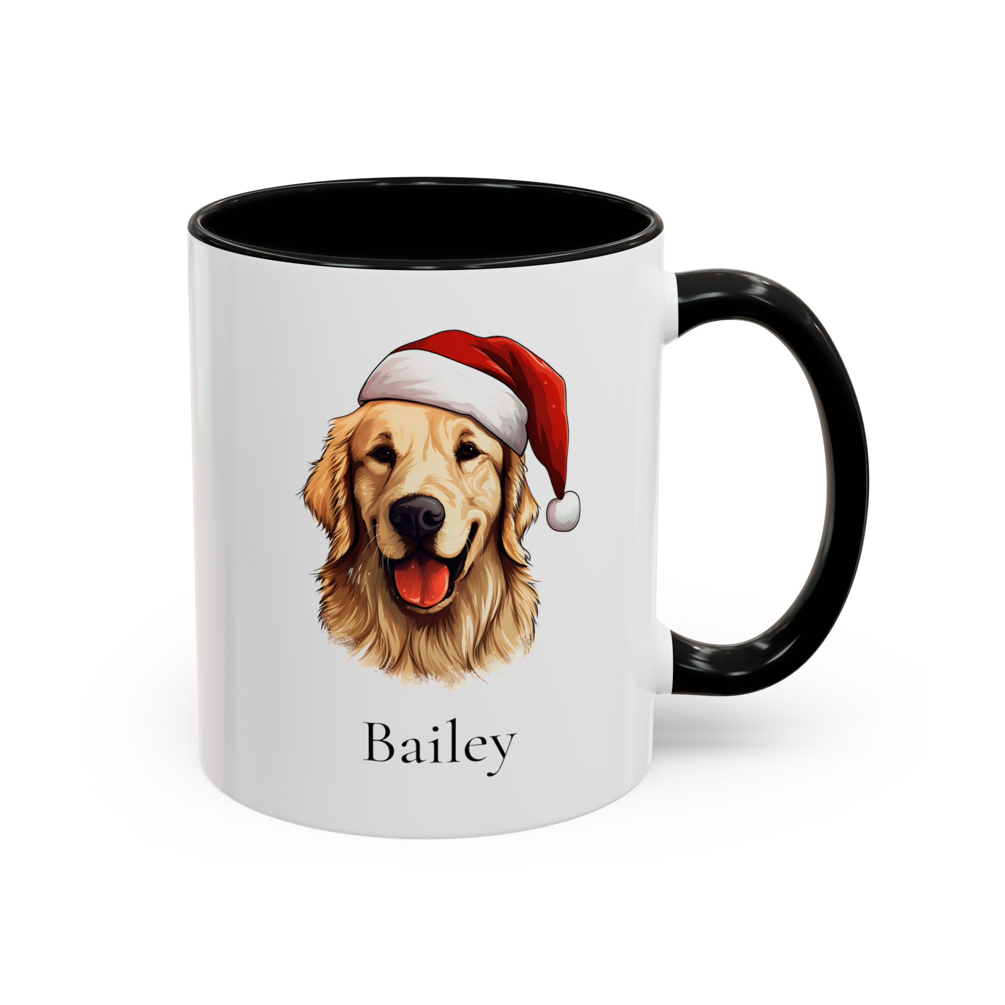 Christmas Golden Retriever Dog Coffee Mug Personalized with Your Pet's Name - Image 2