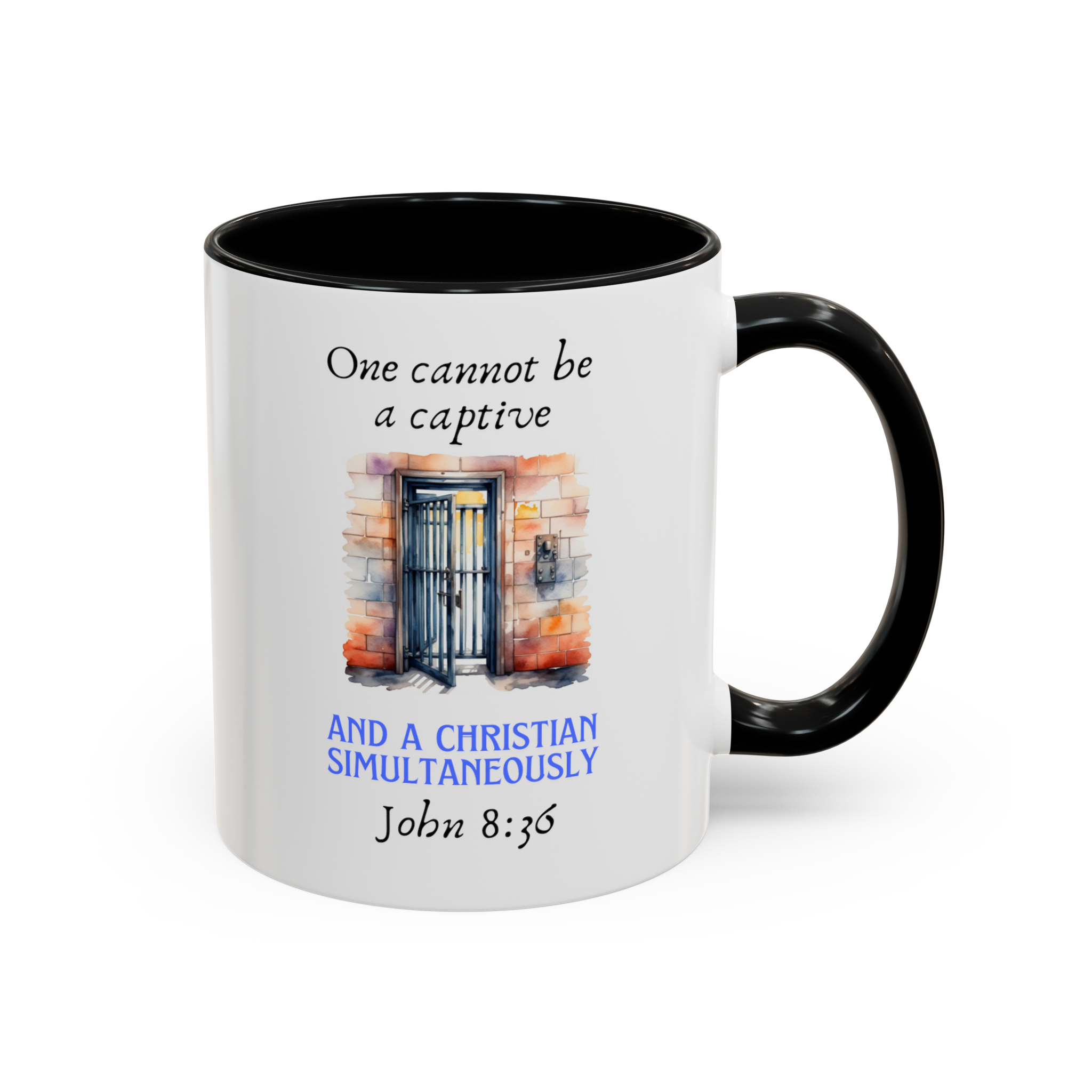 John 8:32 | NIV | Religious Coffee Mug | Christian Mug | Christian Gifts | Coffee Drinker Gifts | Coffee Lover Gift | Personalized Mug - Image 2