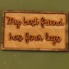 Wooden Four-Legged Best Friend Decor
