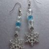 Crystal & Cerulean Snowflake Dangle Earrings