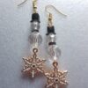 Crystal Snowman & Snowflake Dangle Earrings