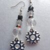 Crystal Snowman & Snowflake Dangle Earrings