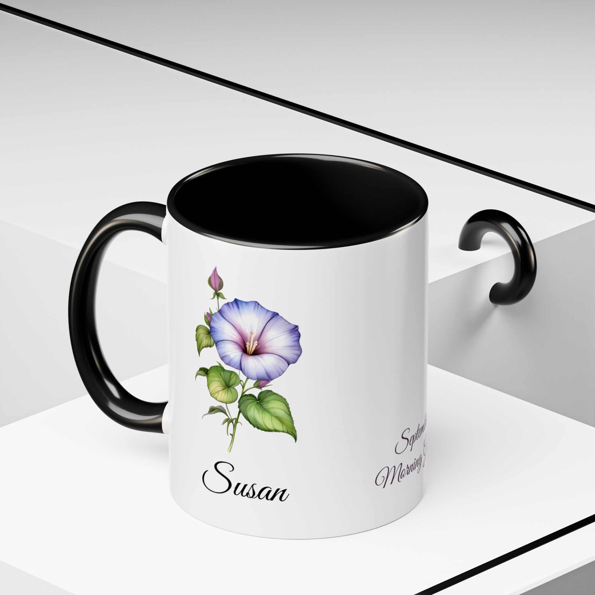 September Morning Glory Birth Month Flower Mug Personalized With Any Name - Image 5