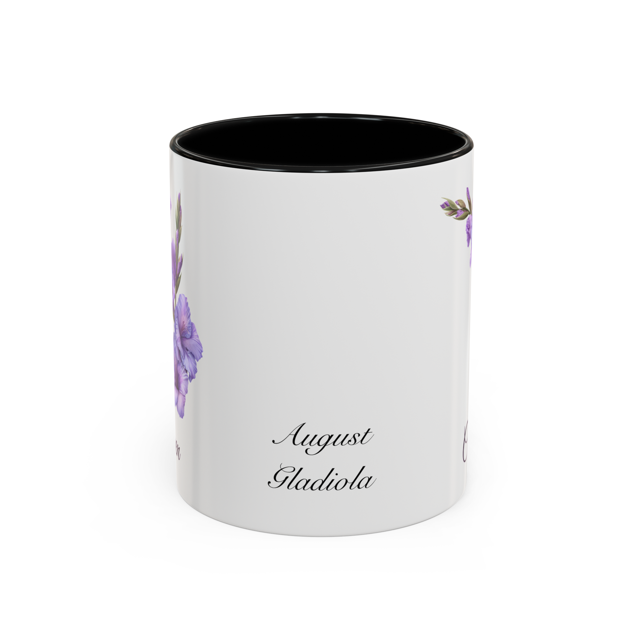 August Gladiola Birth Month Flower Mug Personalized With Any Name - Image 2