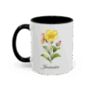 February Primrose Birth Month Flower Mug Personalized With Any Name