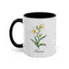 March Jonquil Birth Month Flower Mug Personalized With Any Name