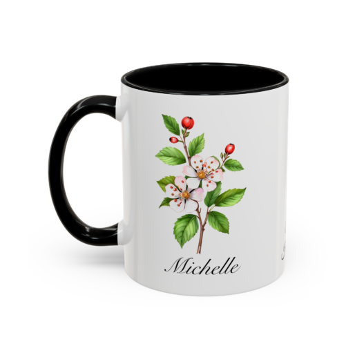 May Hawthorn Birth Month Flower Mug Personalized With Any Name