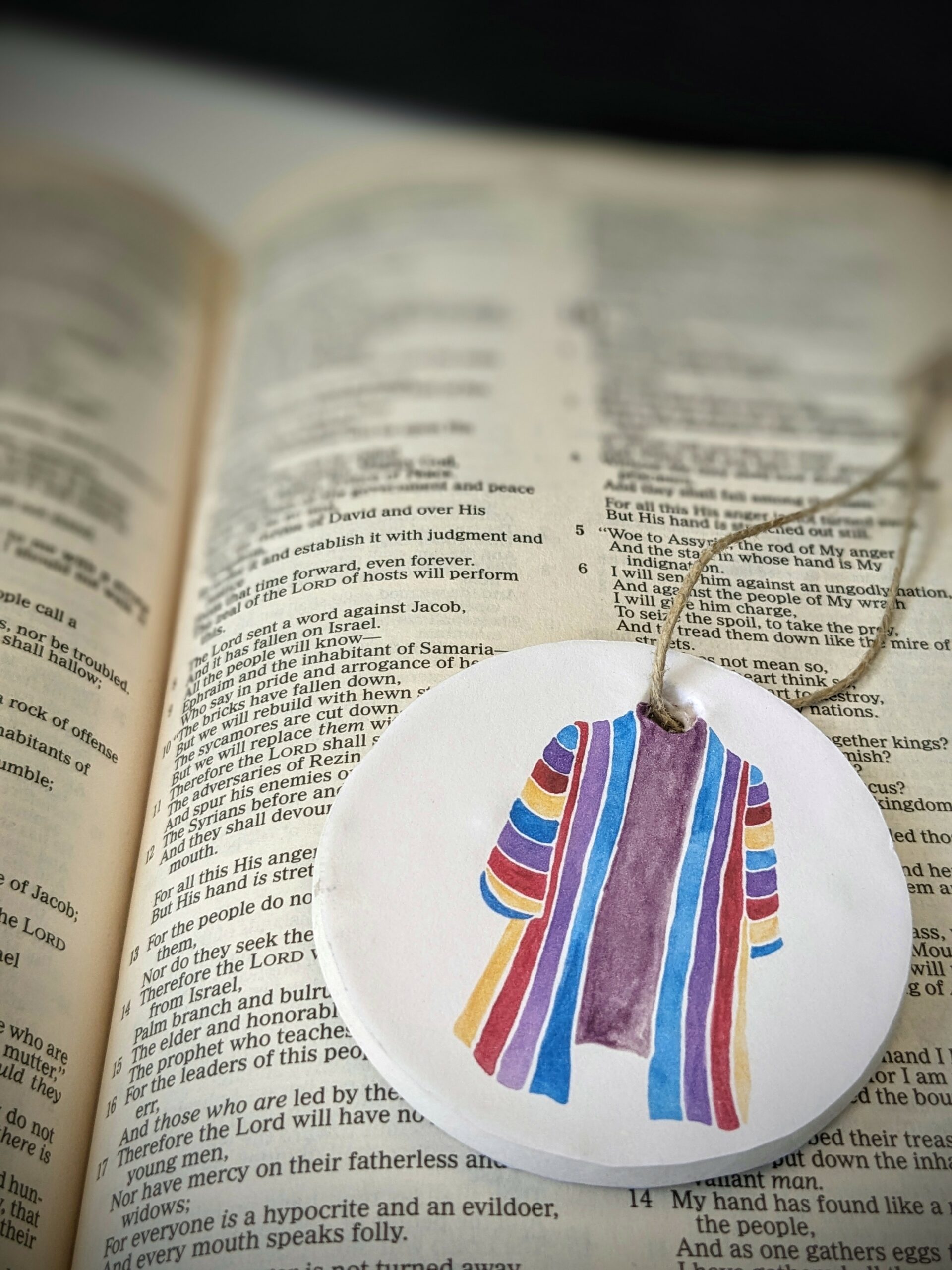Joseph and the Coat of Many Colors Jesse Tree Ornament