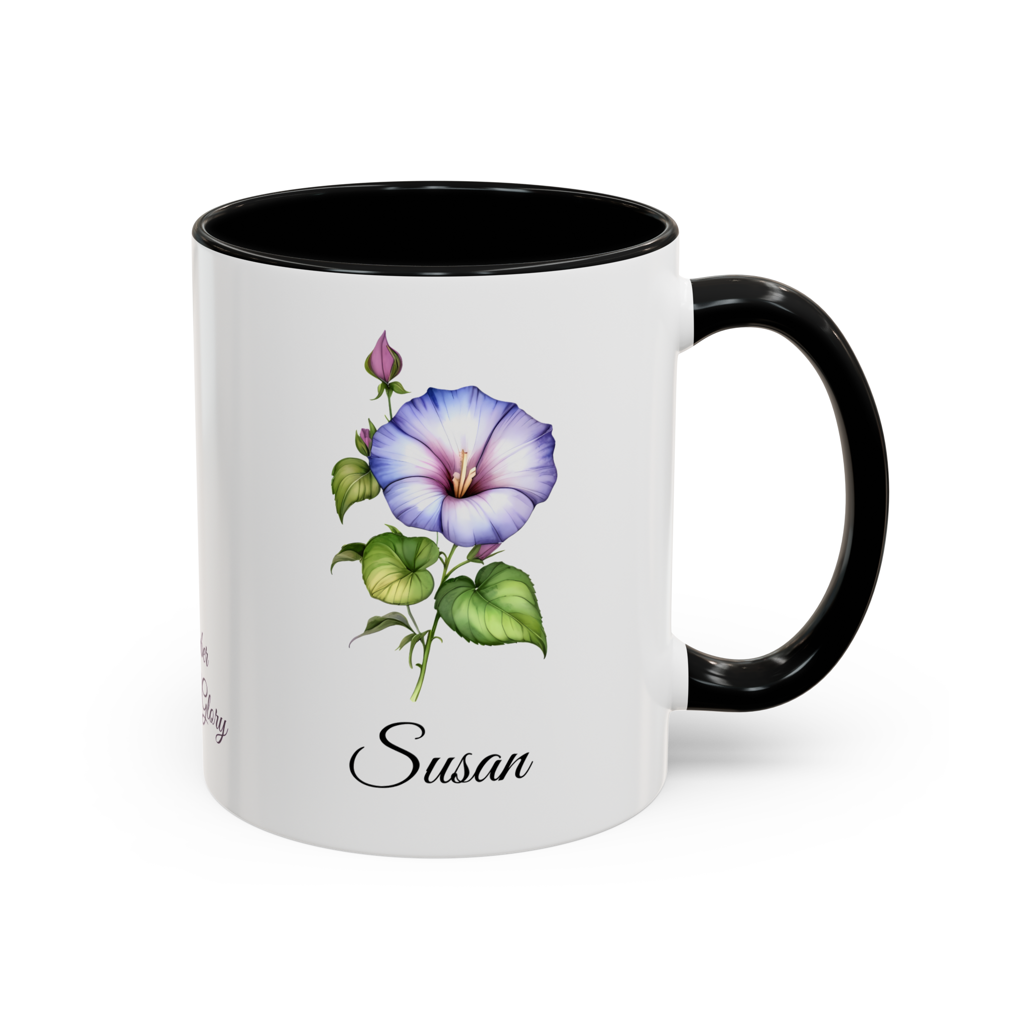 September Morning Glory Birth Month Flower Mug Personalized With Any Name - Image 3