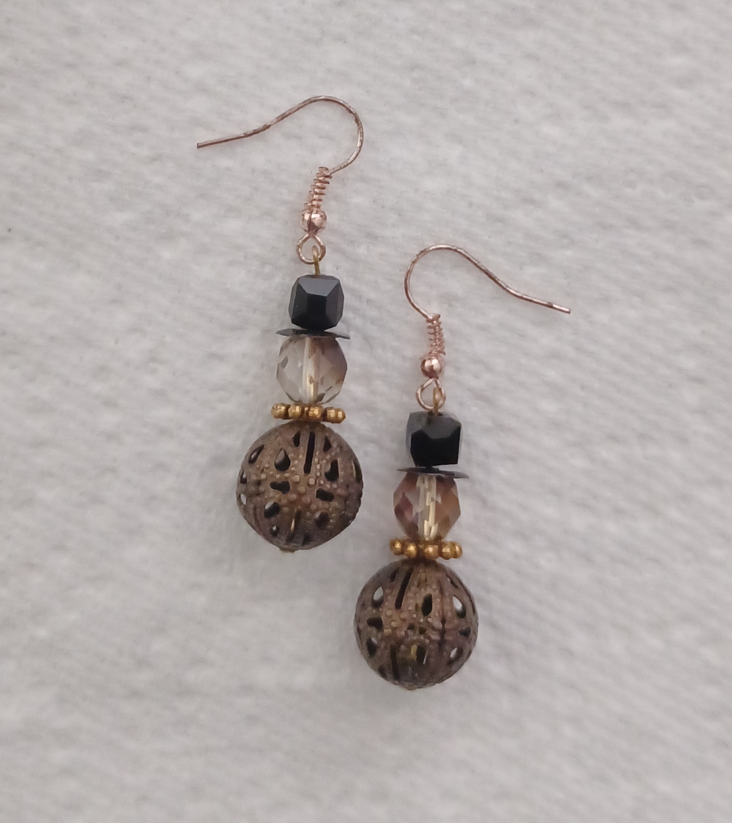 Goldtone Snowman Dangle Earrings
