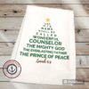And His Name Shall Be....Isaiah 9:6 Christmas Kitchen Towel