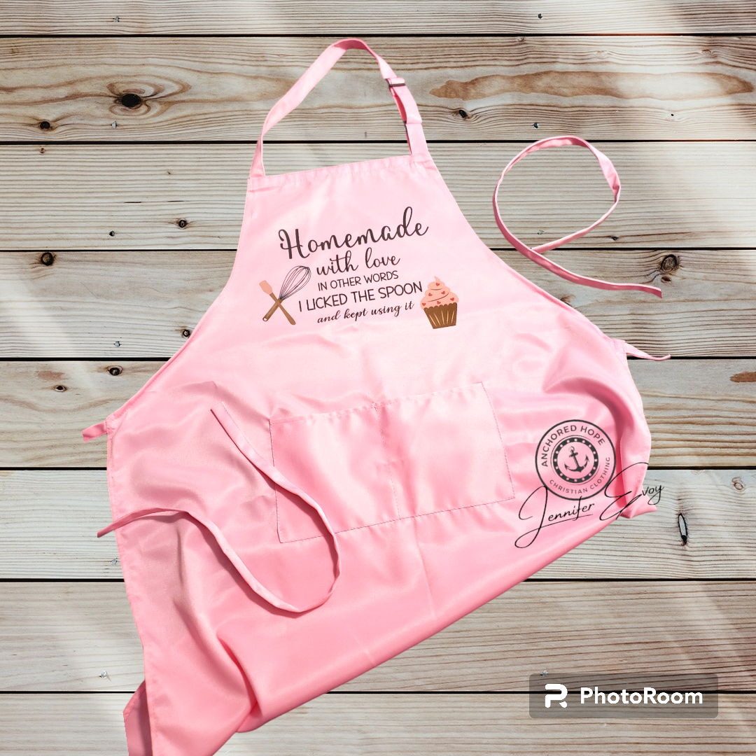 Homemade with Love In Other Words I Licked the Spoon and kept using it Pink Apron